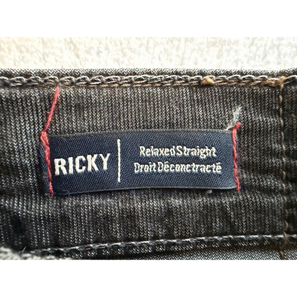 True Religion Jeans Ricky Relaxed Straight Black Grey corduroy Men's Size 34X 33 - Picture 13 of 13
